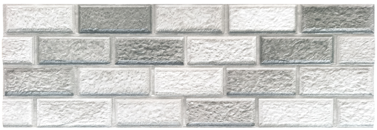 Carreau faïence, effet Brique gris nuancé 20x60